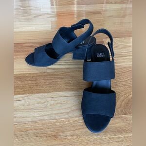 New Eileen Fisher Finn Sandals 8.5 nubuck sandals with heel